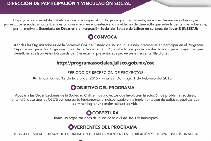 Imagen alusiva a la nota Invita la SEDIS a participar en programa para apoyar a las OSC