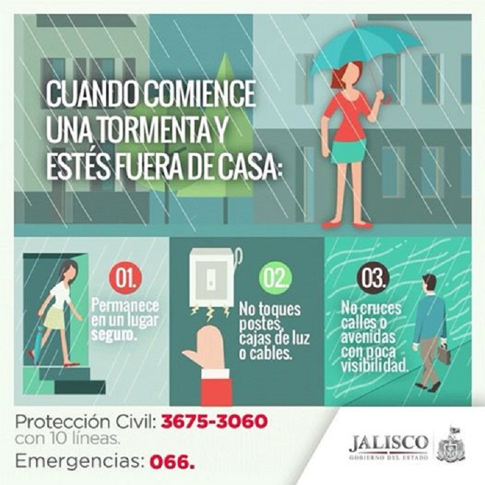 En esta temporada de lluvias atiende los avisos de prevención