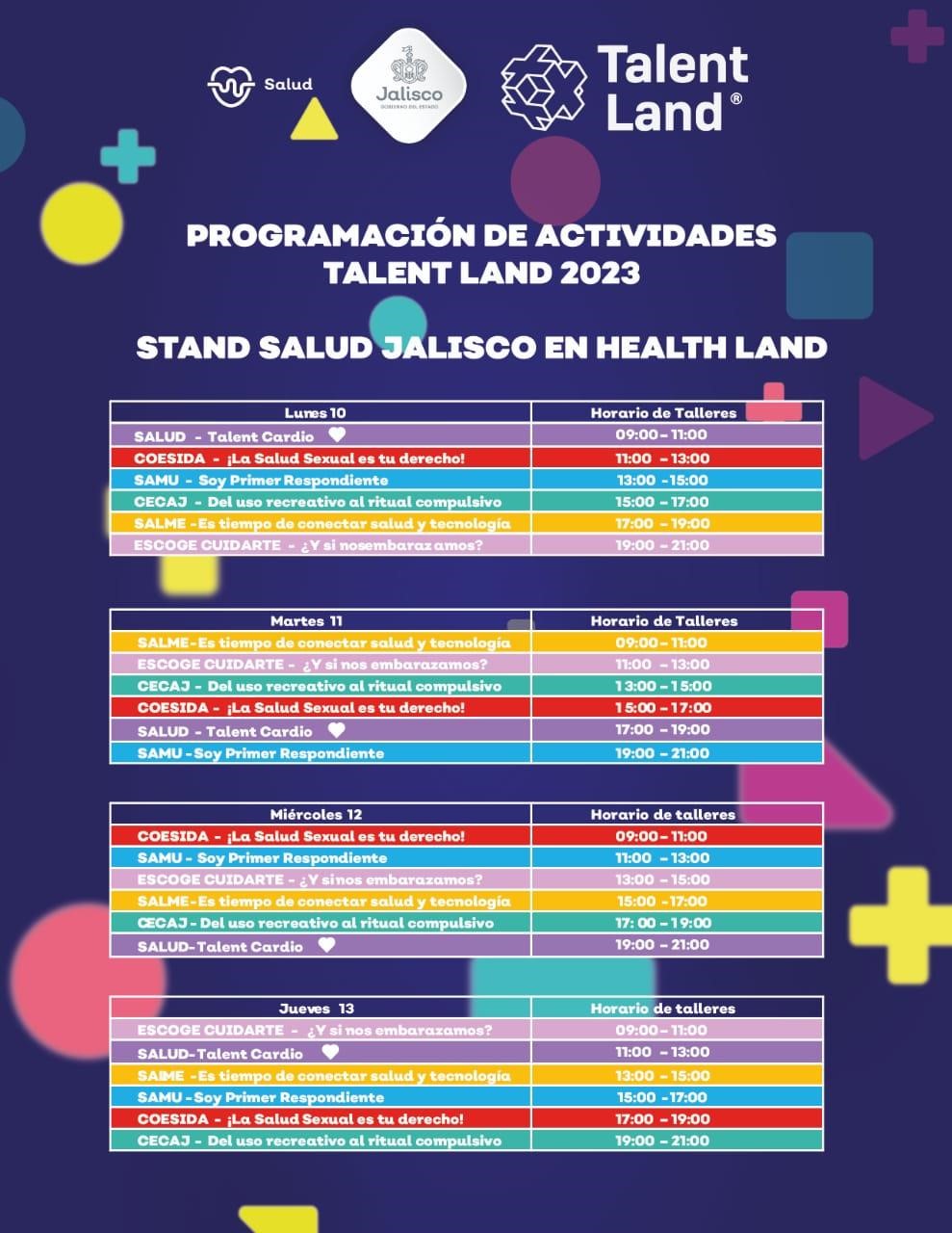 Con actividades interactivas regresa Salud Jalisco a Talent Land 2023