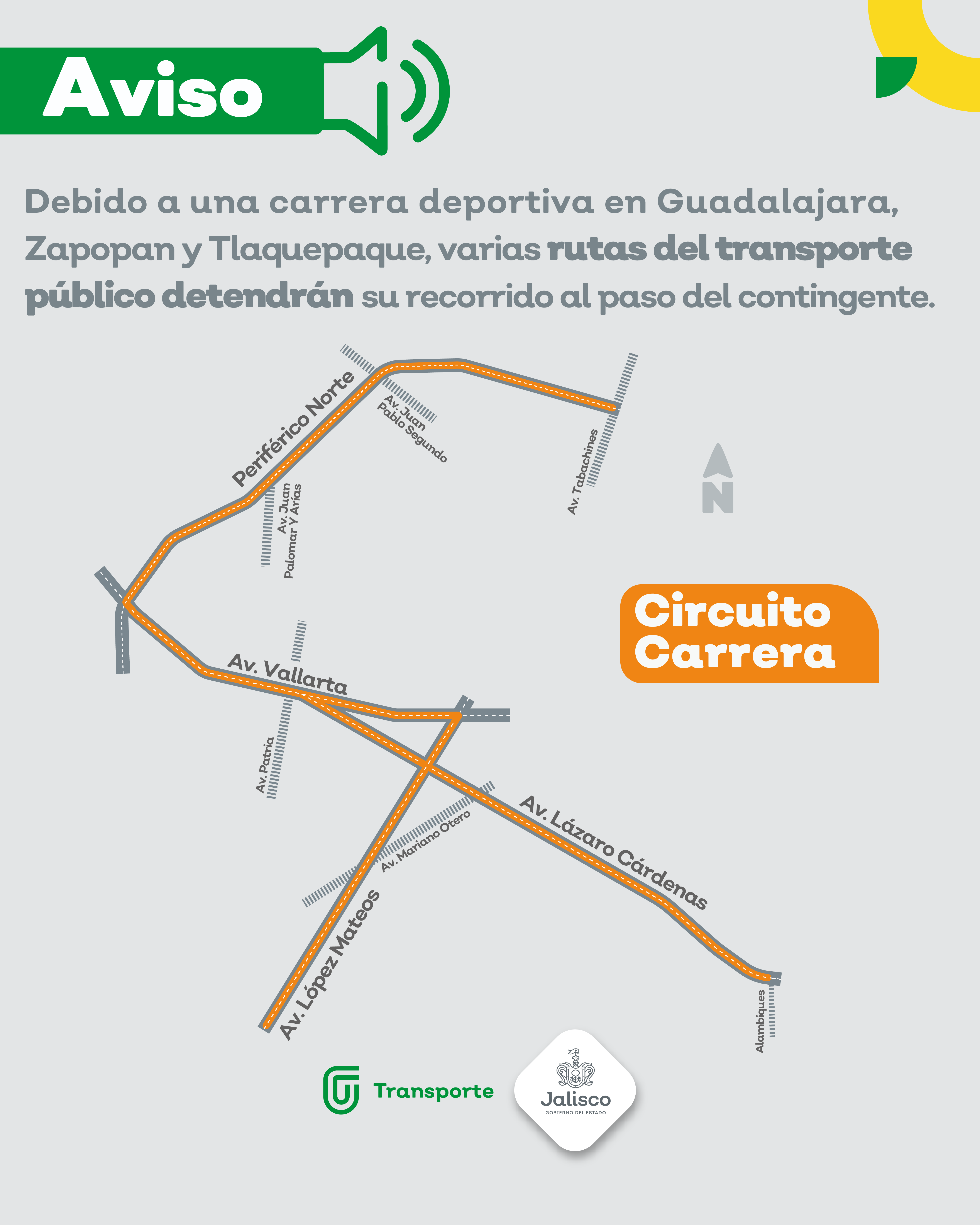 Rutas del transporte público detendrán su recorrido momentáneamente mientras pasa el contingente de una carrera ciclista