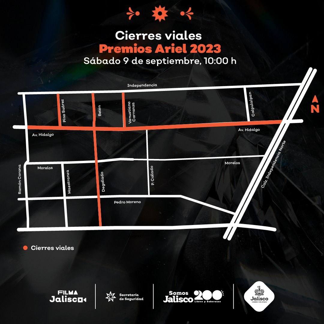 Preparan cierres viales por premios Ariel 2023