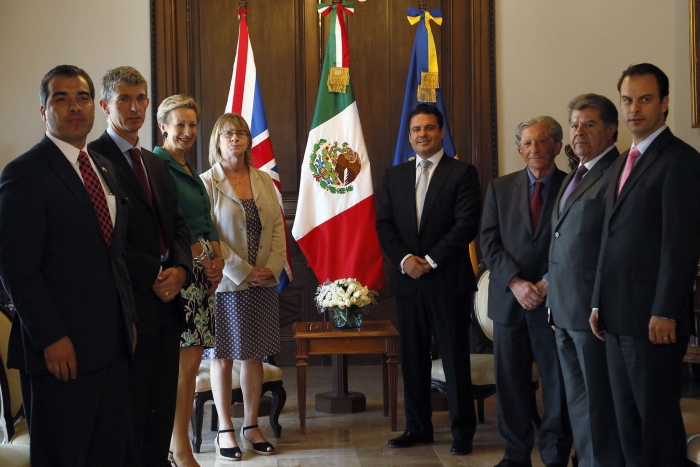 Recepción de la baronesa Jane Bonham-Carter enviada especial de Reino Unido