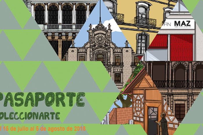 Imagen con varias ilustraciones de edificios culturales.