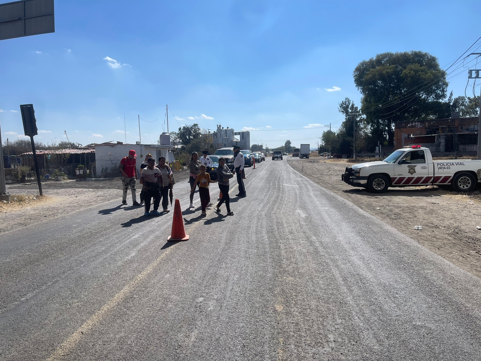 Policía Vial brinda apoyo a peregrinos de la "Caravana de la Fe"